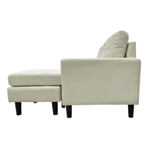 BEIGE REVERSIBLE CORNER SOFA SET 185x127x86 CM KM-172157 | 7460216601966 - Image 