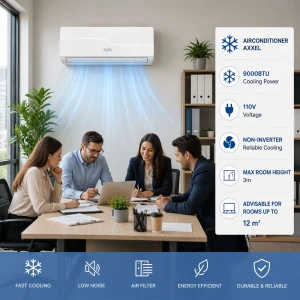AXXEL 9000BTU NON INVERTER AIRCONDITIONER 110V | AX9-110R - Image 
