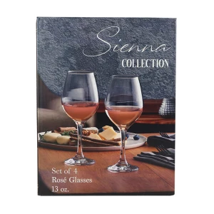 SIENNA ROSE WINE GLASSES 4 PIECE | EP-55801 - Image 