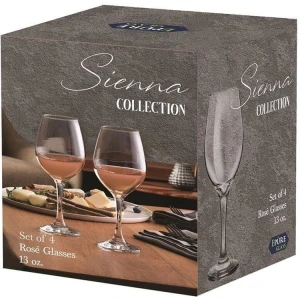 SIENNA ROSE WINE GLASSES 4 PIECE | EP-55801 - Image 