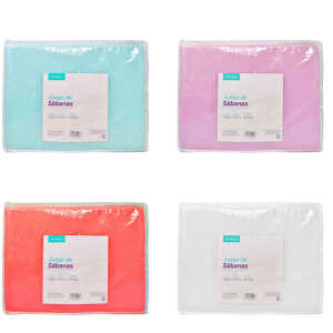 CHRISTY'S PLAIN MICROFIBER BEDSHEET SET QUEEN SIZE, 4-PIECES | VARIETY