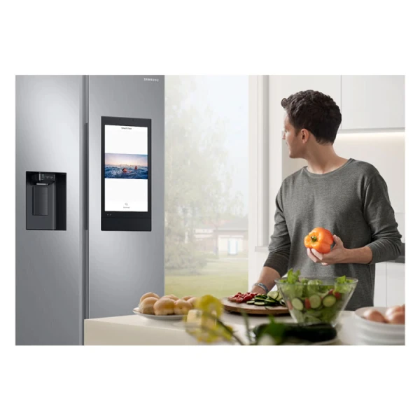 SAMSUNG 22 CU.FT SIDE BY SIDE REFRIGERATOR WITH FAMILY HUB | RS22A5561S9/AP - Image 