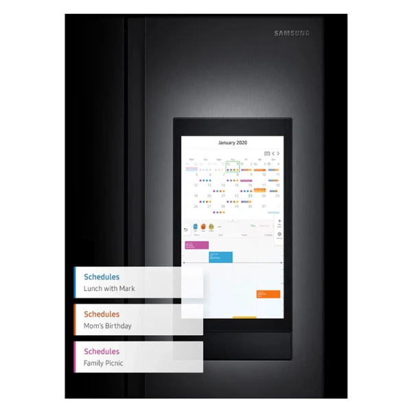 SAMSUNG 22 CU.FT SIDE BY SIDE REFRIGERATOR WITH FAMILY HUB | RS22A5561S9/AP - Image 