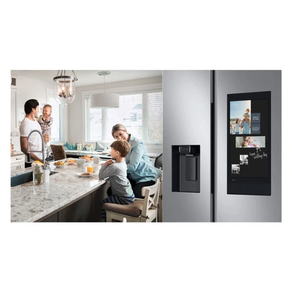 SAMSUNG 22 CU.FT SIDE BY SIDE REFRIGERATOR WITH FAMILY HUB | RS22A5561S9/AP - Image 
