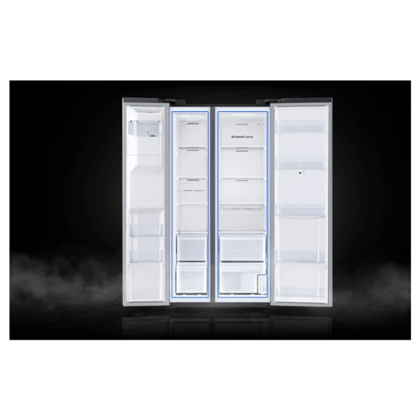 SAMSUNG 22 CU.FT SIDE BY SIDE REFRIGERATOR WITH FAMILY HUB | RS22A5561S9/AP - Image 