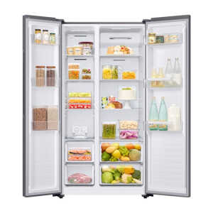 SAMSUNG 18CFT REFRIGERATOR SIDE BY SIDE SILVER | RS52B3000M9 - Image 