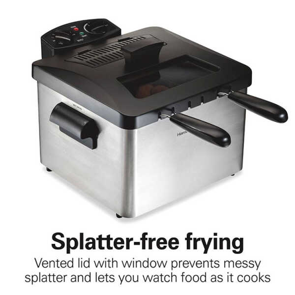 HAMILTON BEACH 4.5L/19 CUP DEEP FRYER WITH 2 BASKETS 120V-1800W | 35036 - Image 