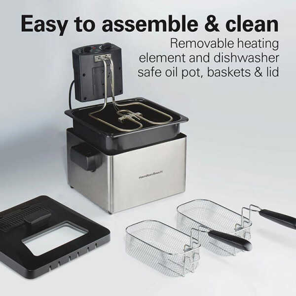 HAMILTON BEACH 4.5L/19 CUP DEEP FRYER WITH 2 BASKETS 120V-1800W | 35036 - Image 