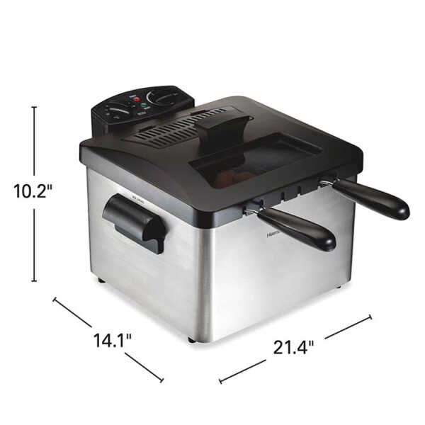 HAMILTON BEACH 4.5L/19 CUP DEEP FRYER WITH 2 BASKETS 120V-1800W | 35036 - Image 