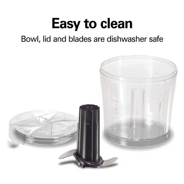 HAMILTON BEACH 3 CUP FOOD CHOPPER BLACK 120V | 72900 - Image 