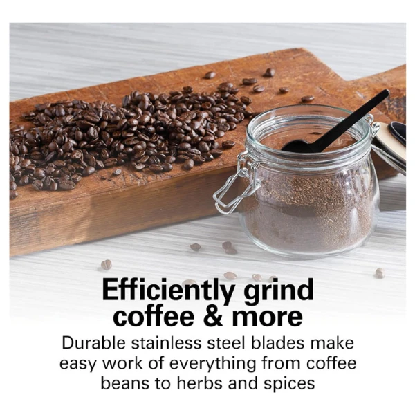 HAMILTON BEACH 14 CUP COFFEE GRINDER WITH REMOVABLE SS CHAMBER GREY | 80396C - Image 