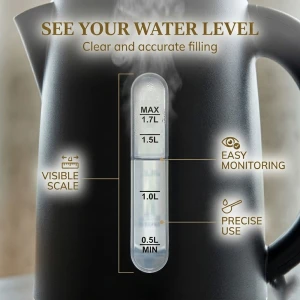 OSTER ELECTRIC KETTLE AUTO SHUTT OFF 1.7L BLACK | BVSTKT3101 - Image 