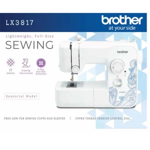 BROTHER FULL-SIZE 17 STITCHES SEWING MACHINE | LX3817 - Image 