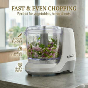 BRENTWOOD MINI FOOD CHOPPER WHITE 1.5 CUPS | MC-109W - Image 