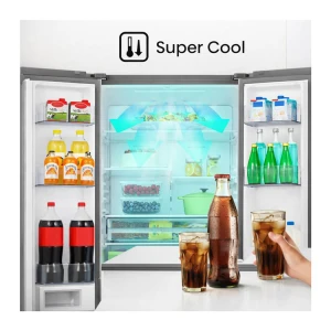 HISENSE 22 CU.FT/625L FRENCH DOOR REFRIGERATOR W/ BOTTOM FREEZER SILVER 115V | RF220SI5A - Image 