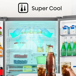 HISENSE 22 CU.FT/625L FRENCH DOOR REFRIGERATOR W/ BOTTOM FREEZER SILVER 115V | RF220SI5A - Image 