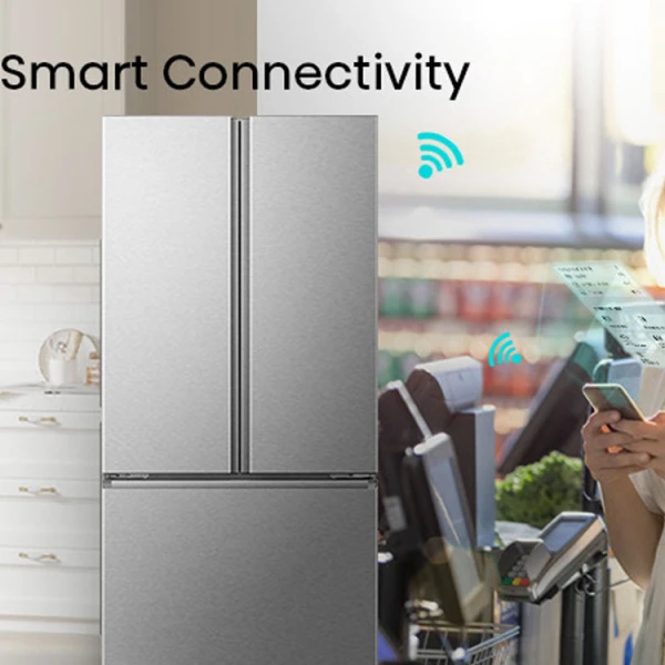 HISENSE 22 CU.FT/625L FRENCH DOOR REFRIGERATOR W/ BOTTOM FREEZER SILVER 115V | RF220SI5A - Image 