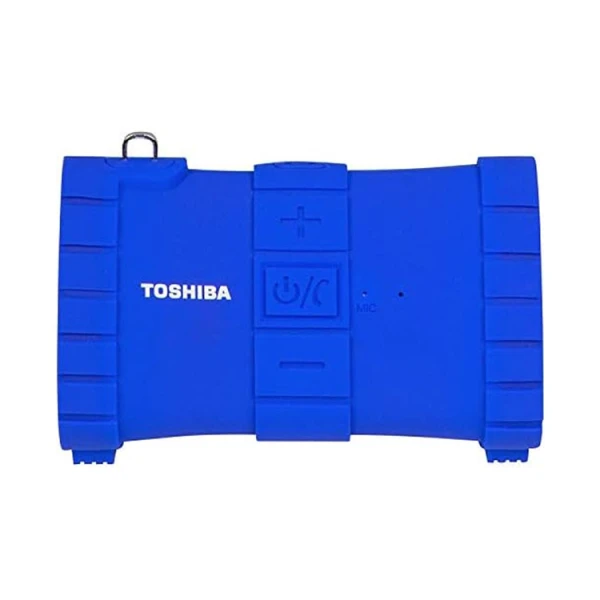 TOSHIBA PORTABLE BLUETOOTH SPEAKER BLUE WATERPROOF IPX67 | TY-WSP100BLUE - Image 