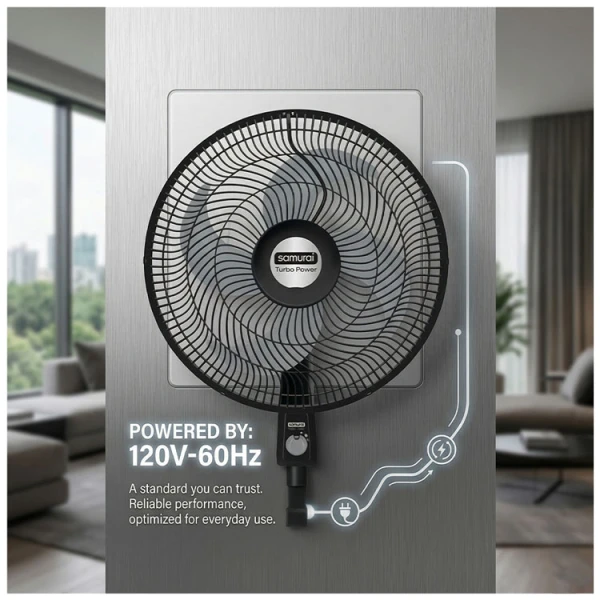 SAMURAI TURBO POWER 18" STAND FAN 120V BLACK | VE2910IO - Image 