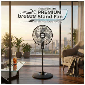 SAMURAI TURBO POWER 18" STAND FAN 120V BLACK | VE2910IO - Image 