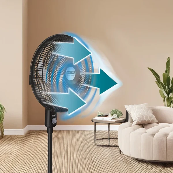 SAMURAI TURBO POWER 18" STAND FAN 120V BLACK | VE2910IO - Image 
