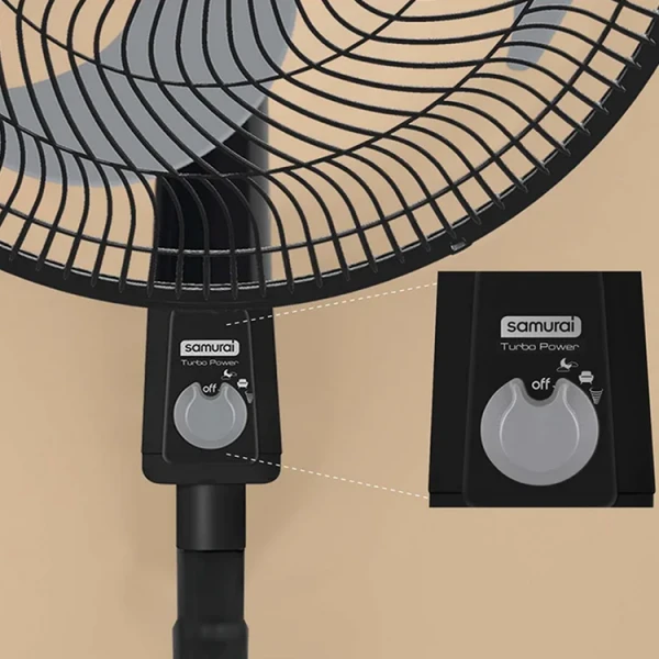 SAMURAI TURBO POWER 18" STAND FAN 120V BLACK | VE2910IO - Image 