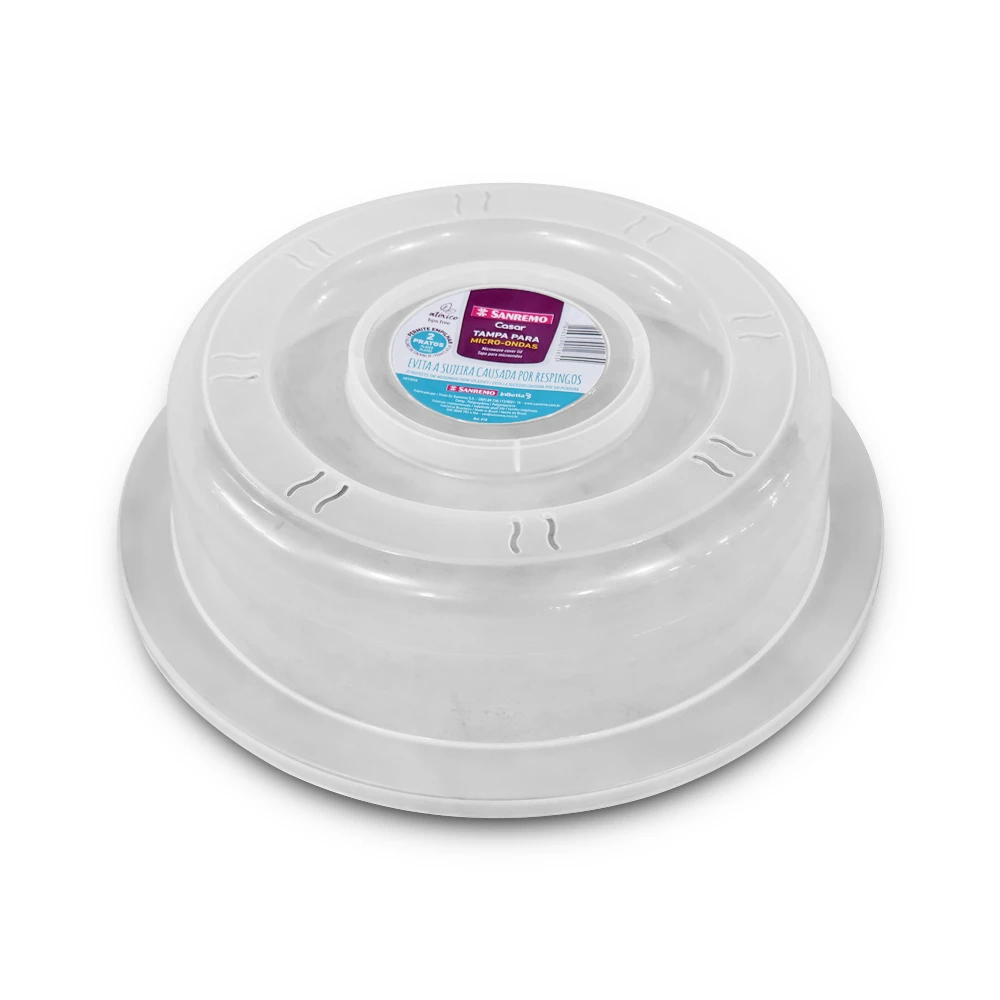 Sanremo microwave plastic cover model 810 used to prevent food splatter