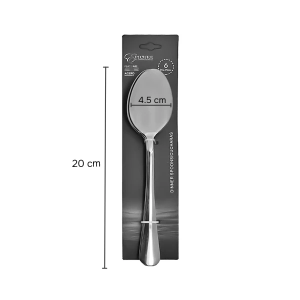 EPICURE METAL SPOON 6PCS | EP-6-DS - Image 