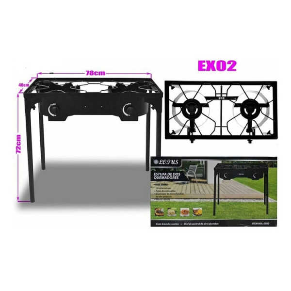 Lotus 2 Burner Gas Stove EX02 | Powerful Outdoor Cooking