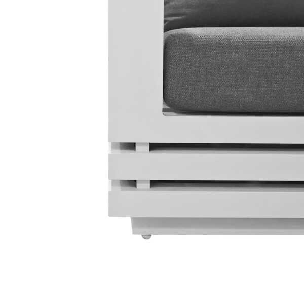 GARDEN IMPRESSION MASSA LOUNGE SET WHITE+GREY | 20702SY - Image 