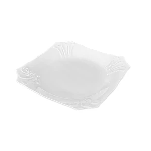CERAMIC WHITE 10" CUT CORNER MAGNOLIA PLATES | 3120939 - Image 