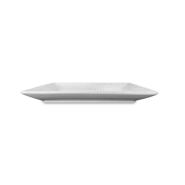 CERAMIC WHITE SQUARE PHANTOM PLATE | 40709500 - Image 