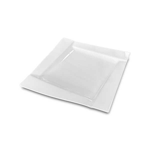 CERAMIC 10.5" SQUARE FLAT CORNER PLATE | 4071070 - Image 