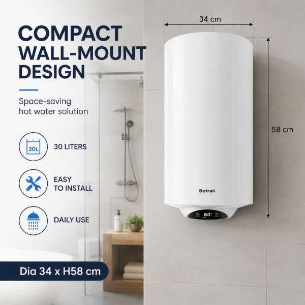 BOTRALI WATER HEATER 30 LTR/220V | D30-15EW4 - Image 