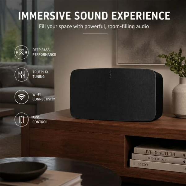 SONOS FIVE SPEAKER BLACK | FIVE B - Image