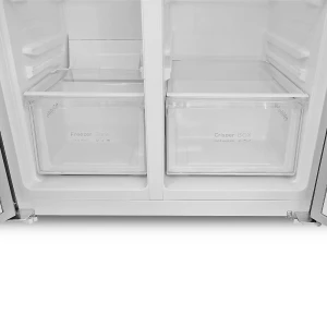 MITSUMI NO FROST 15 CU.FT SIDE BY SIDE REFRIGERATOR, WITH WATER DISPENSER STAINLESS STEEL | HM-465 - Image 