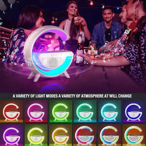 VOLKANO G-SERIES BT SPEAKER & WIRELESS PHONE CHARGER W/RGB LIGHTING | VK-3962-WT