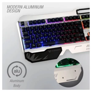 VOLKANO VX GAMING COMBAT COMBO KEYBOARD, MOUSE & MOUSEPAD BUNDLE | VX-101-BKSL - Image 