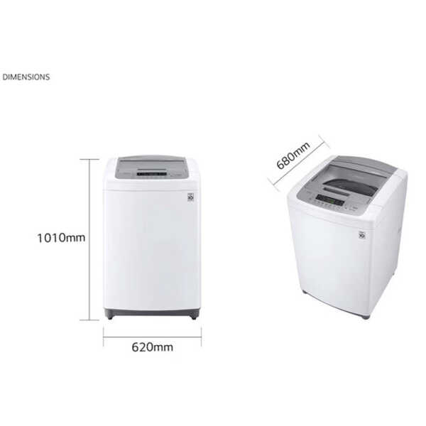 LG 19KG TOP LOAD INVERTER TURBODRUM SMART DIAGNOSIS IMPELLER WASHER WHITE | WT19WPBK - Image 