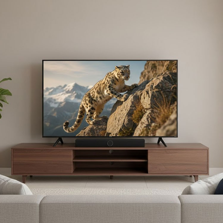 MITSUMI 4K Smart TV in modern living room