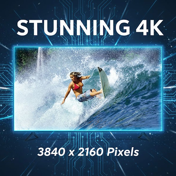 MITSUMI 55 inch 4K Ultra HD TV resolution