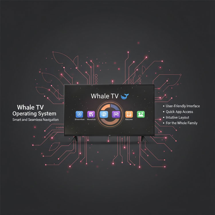 Whale TV OS smart interface on MITSUMI TV