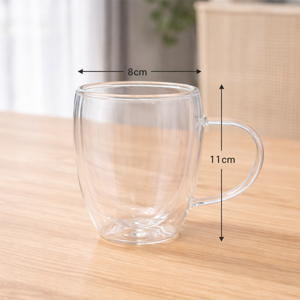 BENE CASA 2PC DOUBLE WALL MUG SET 350 ML | BC-99745 - Image 