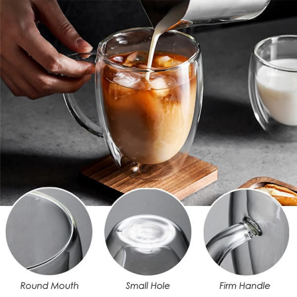 BENE CASA 2PC DOUBLE WALL MUG SET 350 ML | BC-99745 - Image 