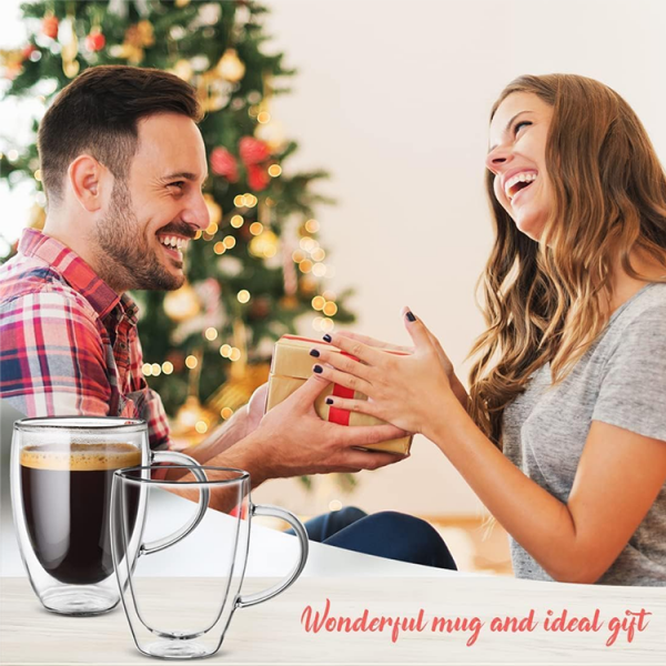 BENE CASA 2PC DOUBLE WALL MUG SET 350 ML | BC-99745 - Image 