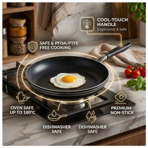 BENE CASA 8" ALUMINUM NON STICK FRYING PAN | BC40008 - Image 
