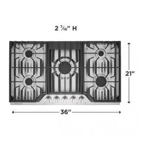 FRIGIDAIRE 36" 5-BURNERS STAINLESS STEEL GAS COOKTOP | FCCG3627AS