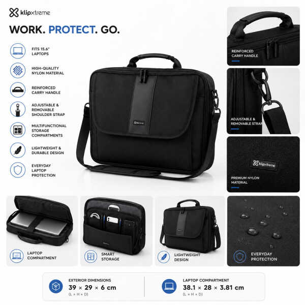 KLIP XTREME CLASSIC LITE 15.6" NOTEBOOK LAPTOP CASE | KNC-040 - Image 