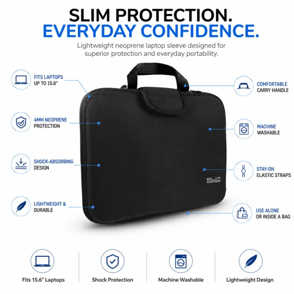 KLIP XTREME NEOSHIELD 15.6" LAPTOP SLEEVE | KNS-330 - Image 