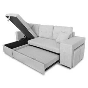 3 SEATER SPACE SAVING GREY SOFA BED | L0805004G